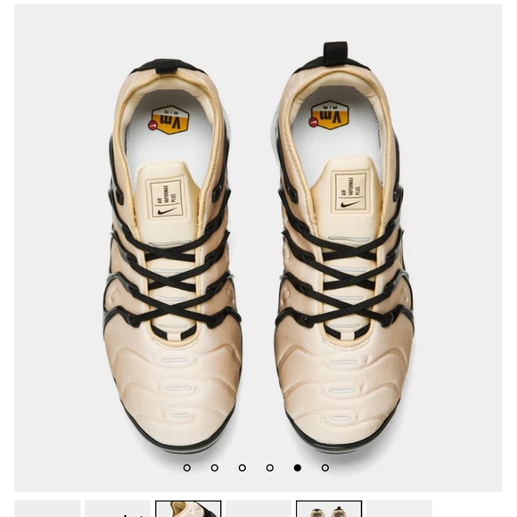 NWOT Mens Size 7.5 NIKE AIR VAPORMAX PLUS RATTAN / WHITE - Picture 7 of 7